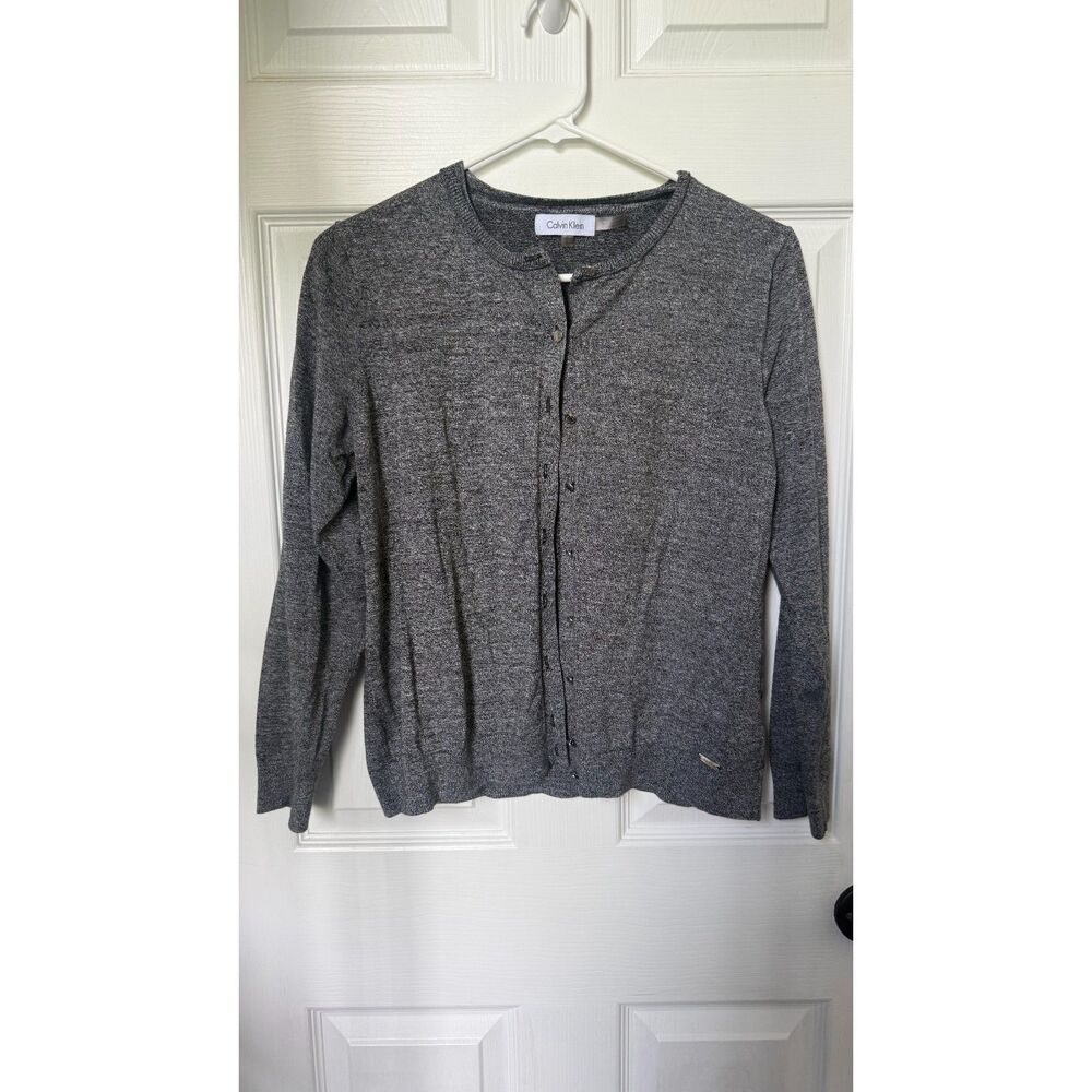 Calvin Klein Sweater Women's Long Sleeve Round Neck Gray